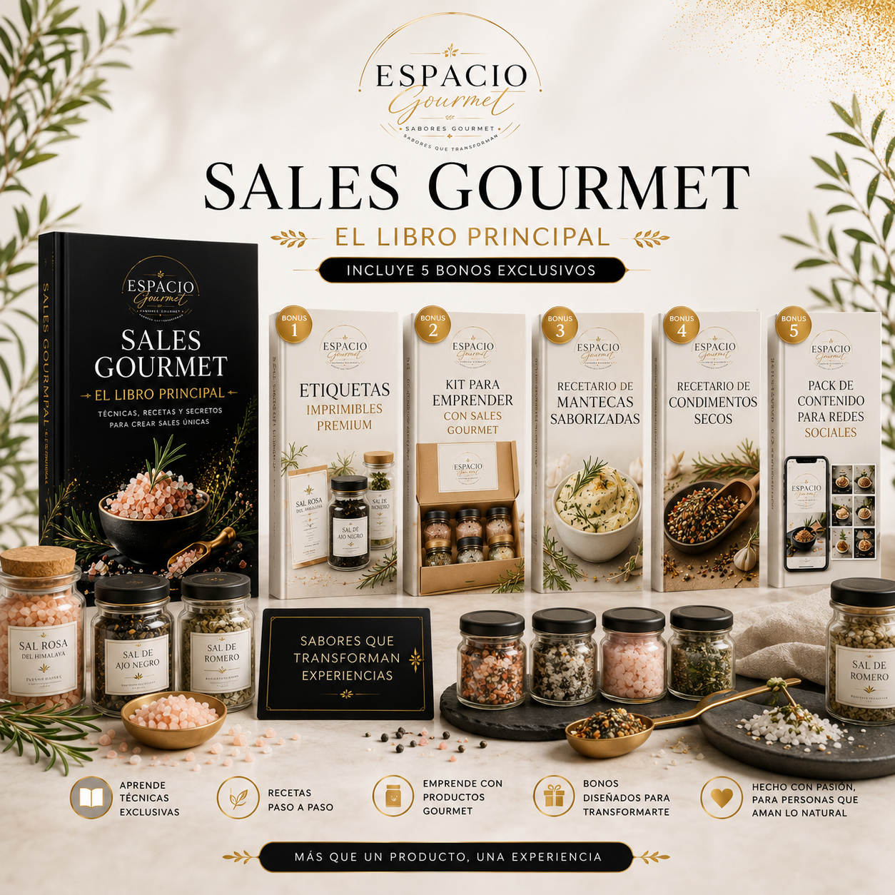 Transforma Ingredientes en Experiencias: El Método Completo de Sales Gourmet para Emprender y Crear Productos Premium